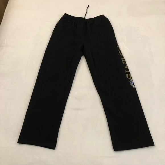 NFL Team Apparel New Orleans Saints Football Black Lounge Sweatpants Mens Size M - Picture 4 of 8
